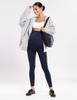 POSHDIVAH Women's Maternity Workout Leggings with Pockets Over The Belly Pregnancy Soft Compression Yoga Pants Deep Navy Small view 3