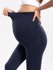 POSHDIVAH Women's Maternity Workout Leggings with Pockets Over The Belly Pregnancy Soft Compression Yoga Pants Deep Navy Small view 4