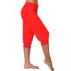 Capri Pants for Women Summer Stretchy Elastic Waist Joggers Exercise Workout Stylish Sweatpants with Pockets view 2