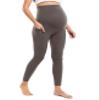 POSHDIVAH Women's Maternity Workout Leggings with Pockets Over The Belly Pregnant Activewear Exercise Work Yoga Pants Coffee X-Large
