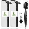 ATTRACTIVE Golf Towels, Microfiber Waffle Pattern Towels - Golf Club Brush with Cleaning (White) view 1