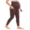 POSHDIVAH Maternity Workout Leggings with Pockets Taupe X-Large view 1