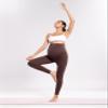 POSHDIVAH Maternity Workout Leggings with Pockets Taupe X-Large view 2