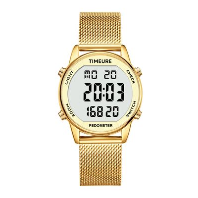 TIMEURE Pedometer Watch for Women, Step Counter Watch, No App or Charging