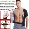 Vuirrm Sauna Vest for Men, Sauna Tank Top for Men, Men's Compression Vest Sweat Tummy Control Shapewear Sauna Shirt with Zipper, 2XL/3XL,Silver view 3