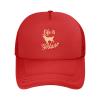 NMNRRPTLS Life is Golden Retriever Mesh Baseball Cap Men Women Adjustable Classic Solid Color Baseball Hat Red view 1