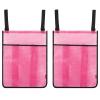 2-Piece Trampoline Shoe Bag - Mesh Storage with 2 Hook & Loop Straps, Indoor Fitness Shoe Organizer, Pink view 1