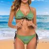Custom Sexy Bikini Set Two Piece Swimsuit for Women,Personalized Tie Cinched String Triangle Bikini Sets Kiwi S view 3
