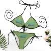 Custom Sexy Bikini Set Two Piece Swimsuit for Women,Personalized Tie Cinched String Triangle Bikini Sets Kiwi S view 4