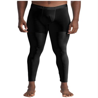 TiaoBug Men's Athletic Compression Pants Running Tights Workout Leggings for Yoga Gym Sports Black X-Large