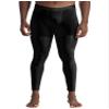 TiaoBug Men's Athletic Compression Pants Running Tights Workout Leggings for Yoga Gym Sports Black X-Large view 1