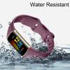 GEAK Slim Band Compatible with Fitbit Charge 5/Charge 6 Bands for Women Men, Soft Silicone Sport Replacement Wristbands for Fitbit Charge 5/Charge 6 Fitness Tracker, Violet/Starlight/Milk Tea/Pink view 3