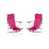 Backpack Beach Chairs for Adults, 2-Pack Sling Camping/Sunbathing Chairs with Headrest, Cup Holder and Wooden Armrests, Lightweight Folding Chair, Adjustable Lounge Chair for Outdoor,Travel,Pink view 1
