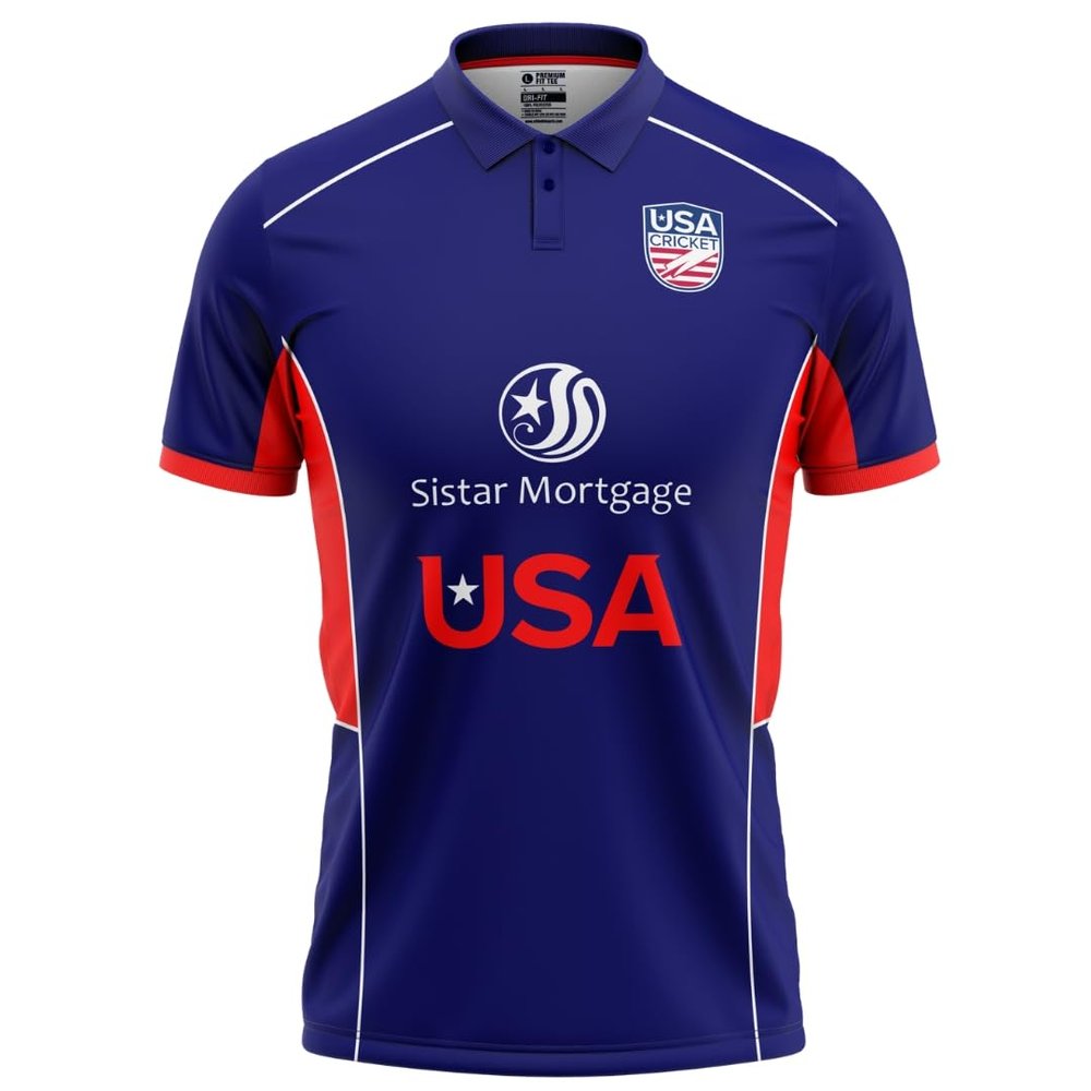Whitedot United States 2024 World Cup Cricket Fan Jersey (United States Cricket 2024-3XL-48)