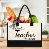 shenee Initial Canvas Tote Bag, Teacher Gift, Friends Birthday Gifts, Women Wedding Present, Retirement Jute Bag, Graduation, Nurse Bags (MOM) view 3