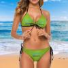 Personalized Bikini Set for Women,Funny Custom Bride Swimsuit,Bikini Swimwear for Summer Holiday Bachelorette Party Yellow Green XL view 3