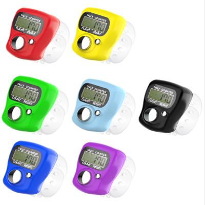 KTRIO Pack of 7 Colors Electronic Finger Counter, 5-Digit Number Count Clicker, Mini LCD Digital Display Hand Tally Counters for Knitting, Crochet, Coaching, Lap, Toddler & Fidget