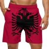 Adugen Origei Mens Swim Trunks Albania Flag Surfing Beach Shorts with Pockets XL view 1