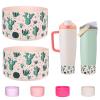 WK IEASON 2PCS Protective Silicone Boots Compatible with Owala FreeSip Sway 30oz 40oz Bottles and 40oz Tumblers, Anti-Slip Bottom Cover Boot for Owala FreeSip Accessories(Rose Quartz Cactus x2) view 1