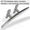 ZOMCHAIN Boat Cleat, Dock Cleat All 316 Stainless Steel Boat Mooring Accessories, Free Installation Accessories Screws (5 inch-4PCS) view 3