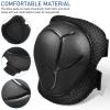 Happyyami 1 Set Elbow and Knee Pads, Skating Protective Gear, Snowboarding Knee Pads, Adjustable S Size (15-30kg), Black, Pp Shell, Mesh Fabric, Velvet Lining, Elastic Band, Touch Fastener view 4