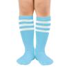 American Trends Light Blue Baseball Softball Soccer Socks Knee High Tube Light Blue Socks for Girls 4-6 years view 1