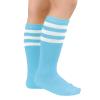 American Trends Light Blue Baseball Softball Soccer Socks Knee High Tube Light Blue Socks for Girls 4-6 years view 2
