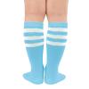 American Trends Light Blue Baseball Softball Soccer Socks Knee High Tube Light Blue Socks for Girls 4-6 years view 3
