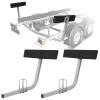 2PCS Boat Trailer Guides, 20" Inch Carpeted Guide On Tilting Side Bunks, 2 Foot Bunk Boards Kit, with Mounting Frames and Hardware for High Beam, Box, C-Channel Trailers view 1
