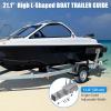2PCS Boat Trailer Guides, 20" Inch Carpeted Guide On Tilting Side Bunks, 2 Foot Bunk Boards Kit, with Mounting Frames and Hardware for High Beam, Box, C-Channel Trailers view 3