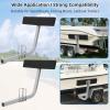 2PCS Boat Trailer Guides, 20" Inch Carpeted Guide On Tilting Side Bunks, 2 Foot Bunk Boards Kit, with Mounting Frames and Hardware for High Beam, Box, C-Channel Trailers view 4