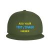 ZJHCEUS Custom Hats for Men Women Flat Bill Snapback Hat Add Your Image/Text/Logo Trucker Hat Creative Gifts, ArmyGreen view 2