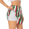 AJIEKJDSV Italian Flag Women'S Athletic Shorts - Pocket,Breathable,and Quick-Drying Training Shorts Pockets White, Medium view 2