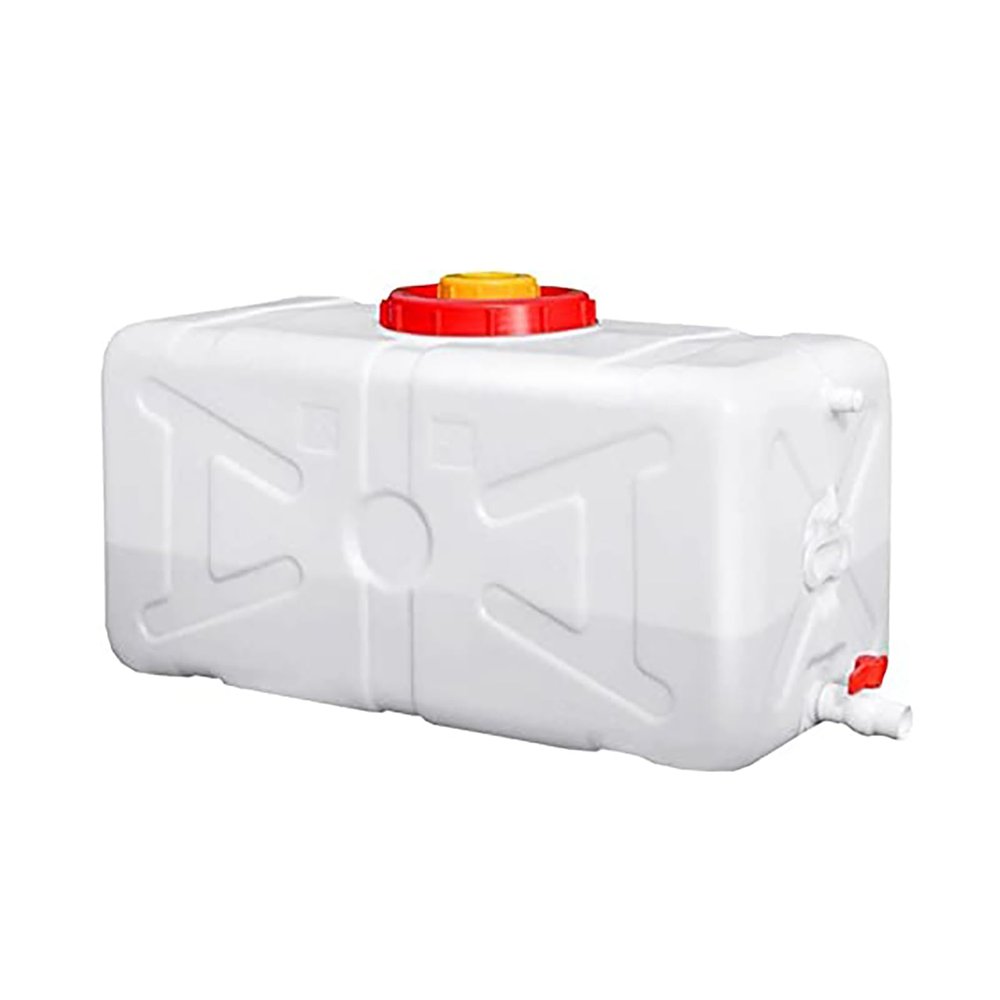 HTZNMB Large Household Capacity Water Tank, Drop-Resistant Portable Horizontal Plastic Water Storage Container with Faucet for Household Water Camping Outdoor Self-Driving Tour(Size:50L)