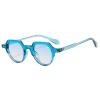Fashion Small Irregular Square Sunglasses Women Retro Round Clear Ocean Lens Shades UV400 Men Rivets Punk Sun Glasses N45 (blue) view 2