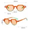 Fashion Small Irregular Square Sunglasses Women Retro Round Clear Ocean Lens Shades UV400 Men Rivets Punk Sun Glasses N45 (blue) view 4