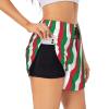 AJIEKJDSV Italian Flag Women's Athletic Shorts - Pocket,Breathable,and Quick-Drying Training Shorts Pockets Black, Large view 2