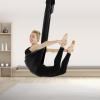 Aerial Silks Starter Kit, 5.5 Yards Equipment Set for Aerial Yoga, Durable Aerial Yoga Hammock Aerial Swing for Aerial Acrobatic, Aerial Dance & All Levels (Black, L:5m W:2.6m) view 3