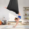 Aerial Silks Starter Kit, 5.5 Yards Equipment Set for Aerial Yoga, Durable Aerial Yoga Hammock Aerial Swing for Aerial Acrobatic, Aerial Dance & All Levels (Black, L:5m W:2.6m) view 4