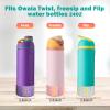 WK IEASON 2Pcs Silicone Boot for Owala Water Bottle, Protective Flask Bottom Cover Base for Owala FreeSip Twist and Flip Flask Water Bottle Accessories-2.83inch Bottom Diameter view 2