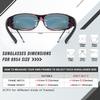 DUCO Polarized Wraparound Fitover Glasses Wear Over Sunglasses for Men Women UV Protection Sun Glasses 8954 (Purple Tortoise Frame Grey Lens) view 3