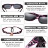 DUCO Polarized Wraparound Fitover Glasses Wear Over Sunglasses for Men Women UV Protection Sun Glasses 8954 (Purple Tortoise Frame Grey Lens) view 4