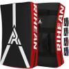 Martial Arts Kicking Shields - Kick Pad for Muay Thai, Taekwondo, Football, Basketball, Hockey Training - Denser Foam, Eco-Friendly PVC Leather Cover - Kick Shield Red view 1