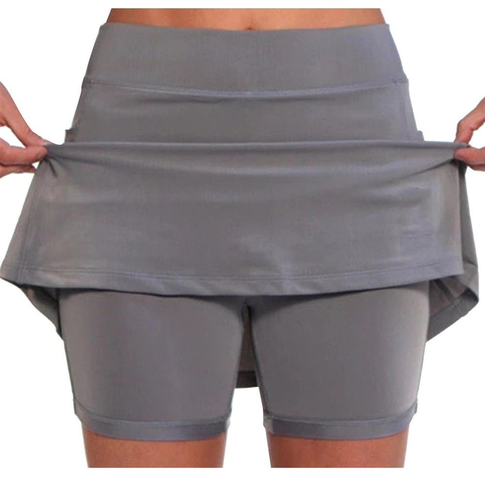 KICILVS Tennis Skirts for Women with Shorts Stretch Sports Gym Skorts Casual Running Skirt Workout High Waist Summer Shorts