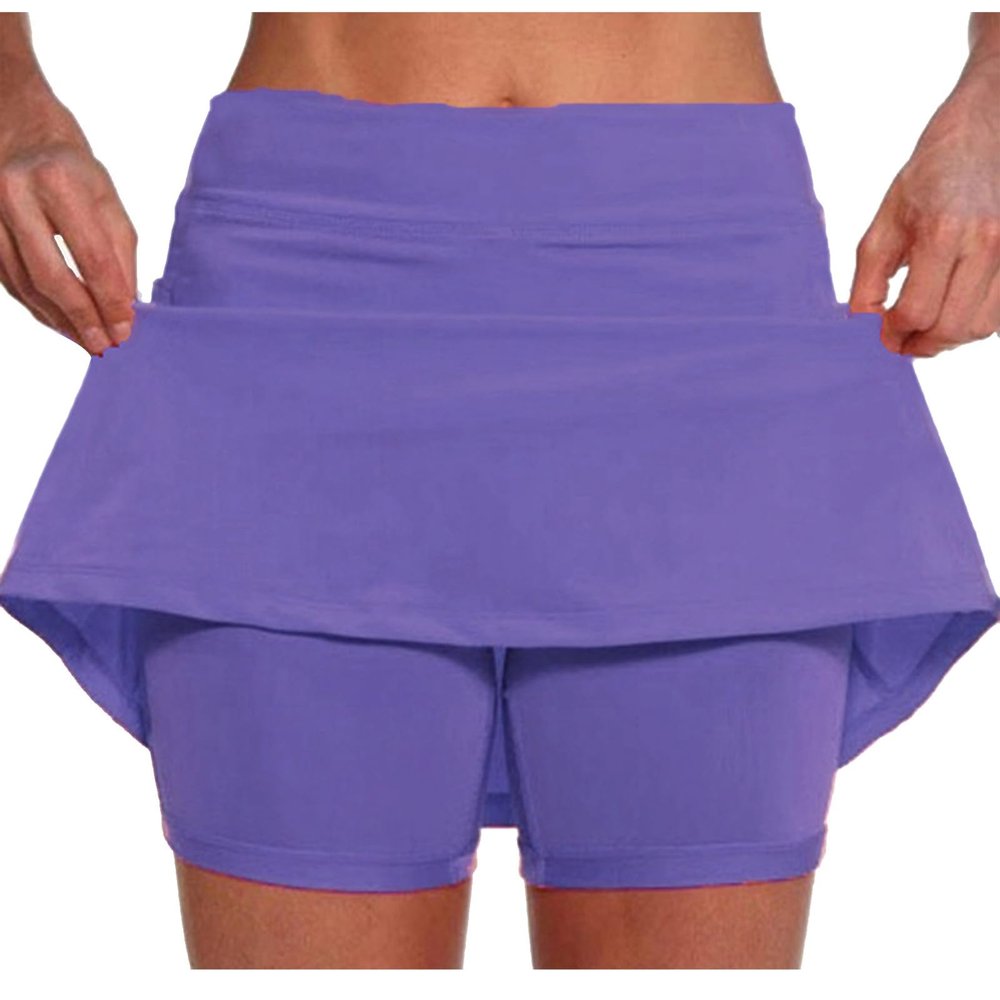 KICILVS Tennis Skirts for Women with Shorts Stretch Sports Gym Skorts Casual Running Skirt Workout High Waist Summer Shorts