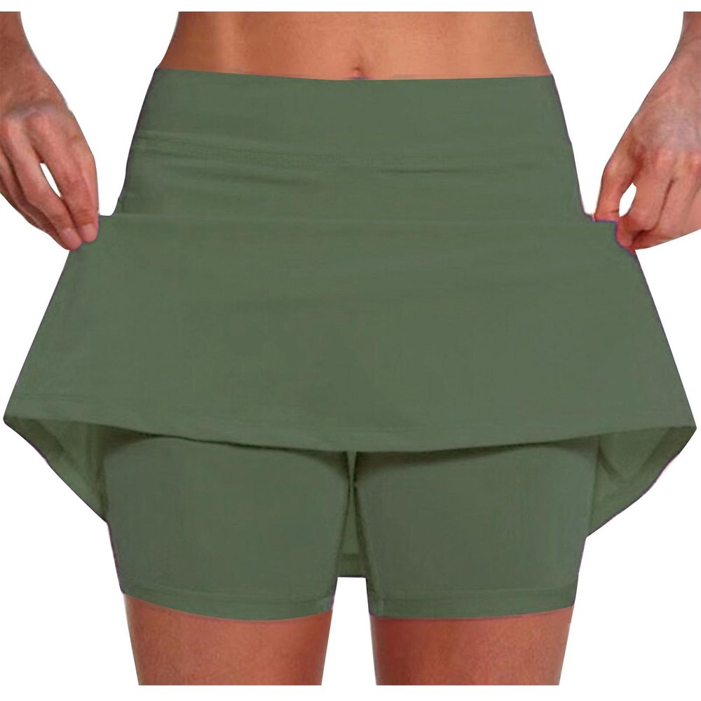KICILVS Tennis Skirts for Women with Shorts Stretch Sports Gym Skorts Casual Running Skirt Workout High Waist Summer Shorts