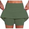 KICILVS Tennis Skirts for Women with Shorts Stretch Sports Gym Skorts Casual Running Skirt Workout High Waist Summer Shorts view 1