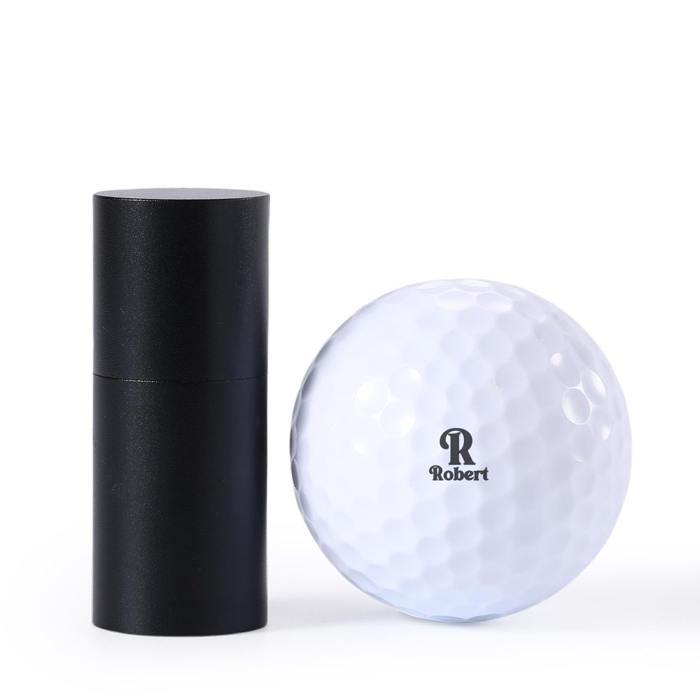 Litechicwalk Custom Golf Ball Stamp Personalized Self-Inking Golf Ball Marker Tools to Identify Golf Balls, Personalized Gifts for Golfers Dad Him Boyfriend Husband (Black)