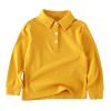 NineFit Basics School Uniforms for Boys Long Sleeve Polo Shirt Toddler Baby Boys Back to School Shirt Button up (Yellow, 2-3 Years) view 1