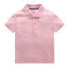 Baby Boys and Toddler Short Sleeve Solid Color Polo Shirt, Uniform Shirt for Little Boys Collared (Pink, 7-8 Years) view 1